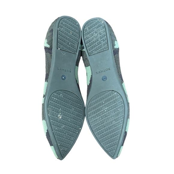 Rothy's THE PIONT Women’s Green Camo Pointed Toe Slip On Ballet Flats Si… - Picture 7 of 10